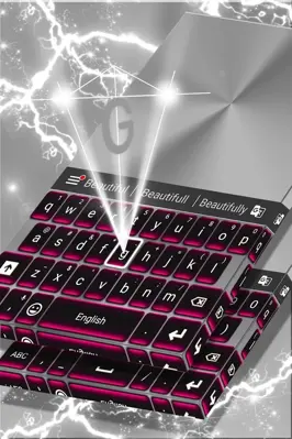 Pink Chrome Keyboard Theme android App screenshot 1