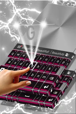 Pink Chrome Keyboard Theme android App screenshot 2