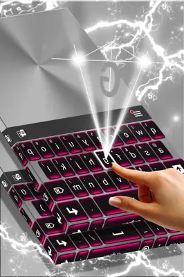 Pink Chrome Keyboard Theme android App screenshot 3