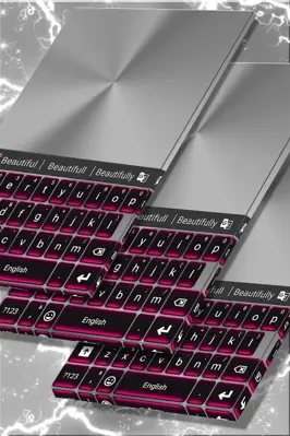 Pink Chrome Keyboard Theme android App screenshot 4